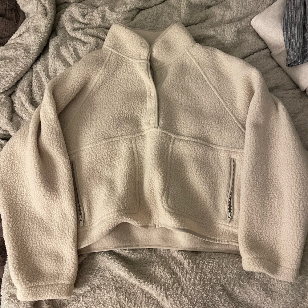 Aritzia Sunday Best cropped quarter snap fleece